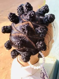 Bantu Knots On Full Lace Wig - Picture 1 of 6