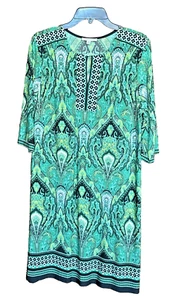 Sandra Darren Green Multicolor Green Tone Dress Size 16 - Brand New with Tags - Picture 1 of 14