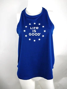Life is Good Women Active Tank LIG Stars Blue Medium 65305 - Picture 1 of 9