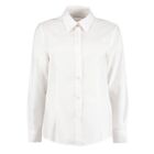 Ladies Long Sleeve Office Shirt Women Stretch Shirt Kustom Kit Oxford Blouse