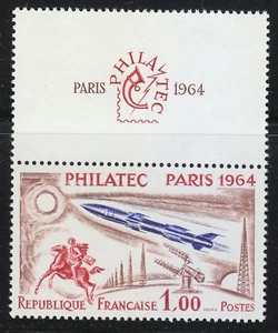 France 1964 MNH Sc 1100 Postrider, Rocket & Radar Equipment ** Mi 1480Zf ** - Picture 1 of 2