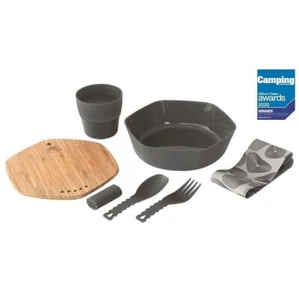Kit de comidas de hoja Robens gris campamento senderismo senderismo limpieza - Imagen 1 de 7