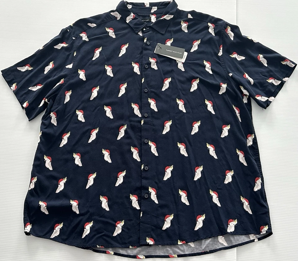 Camiseta Polo Para Hombres Talla 4XL TARGET MAN PLUS Azul Navidad Cacatúa Camiseta de Navidad NUEVA* Foto 1 de 4