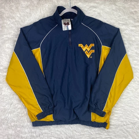 West Virginia Mountaineers Jacket Size M Pull Over Windbreaker WVU 90s Y2K VTG Cover