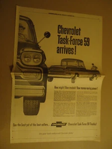 Chevrolet LKW 1959 Zeitungspapier Anzeige - Bild 1 von 1