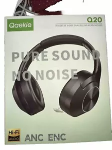 Qaekie Q20 Active Noise Cancelling Headphones, Bluetooth 5.3, Black, 100 Hours - Picture 1 of 5