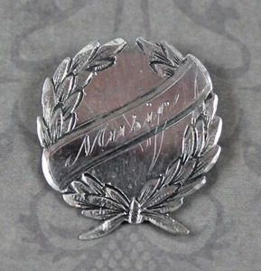 Vintage 1920s Lambert Bros Sterling Silver Music Wreath Brooch - Picture 1 of 4