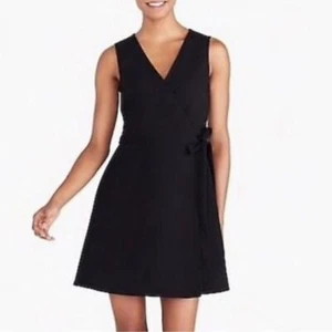J by J. Vestido cruzado Crew Ponte negro M - Imagen 1 de 8