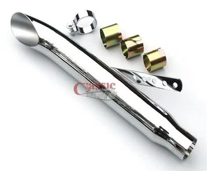 Universal Turnout 19" Motorcycle Exhaust Silencer - 36-45mm INLET - Picture 1 of 1