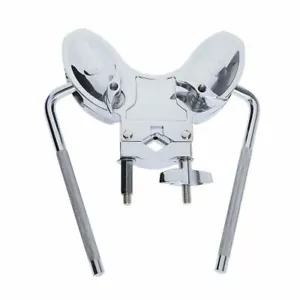 Doppel Tom Halter Ständer für Drumset Ersatzteile Zubehör Silber Neu - Bild 1 von 6