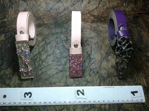 Cinturón De Cuero 2 Cm Hebilla Rosa Morado Artesanal Vintage BELT BUCKLE ME8 - Imagen 1 de 1