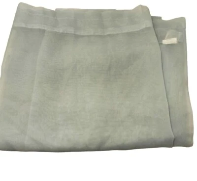 Cortina de gasa transparente panel único tela nube verde azulado chatarra artesanía 59 X 84 Foto 1 de 4