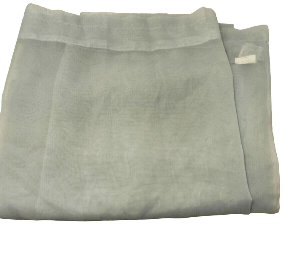 Cortina de gasa transparente panel único tela nube verde azulado chatarra artesanía 59 X 84 Foto 1 de 4