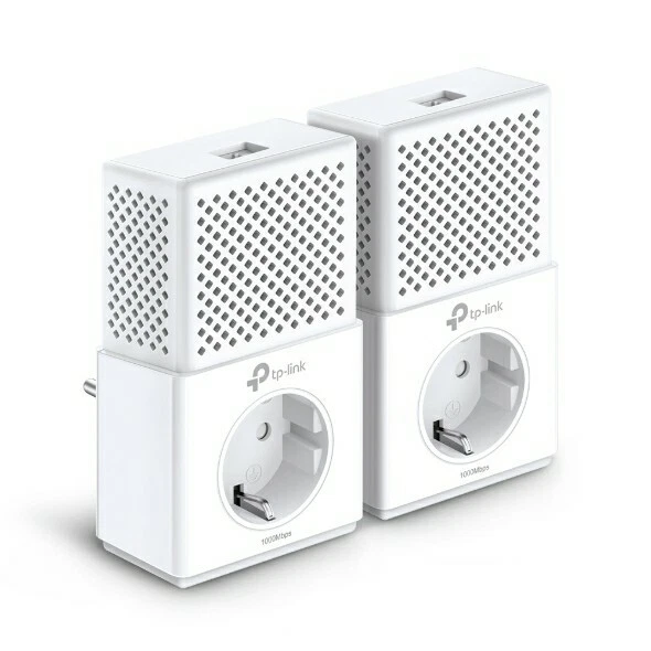 TP-Link TL-PA7010P 1000 Mbps Powerline Adapter KIT Front-Steckdose LAN-Port  - Bild 1 von 1
