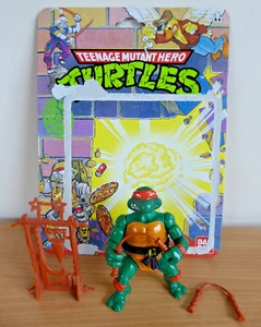 Vintage TMNT Turtles Michaelangelo Figur mit Karton komplett 1988 - Bild 1 von 7