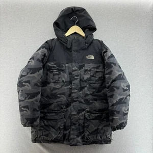 The North Face Jacket Boys XL HyVent Down Parka Camouflage Gray Y2K Outdoor - Picture 1 of 24