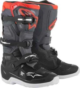 Alpinestars Youth Tech 7 S MX Boots Dark Grey Red UK6 EU40.5 US7 Junior MX Boots - Picture 1 of 17