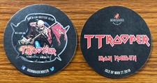 Iron Maiden Trooper TTrooper Isle Of Man TT 2016 Beer Mat SUPER RARE