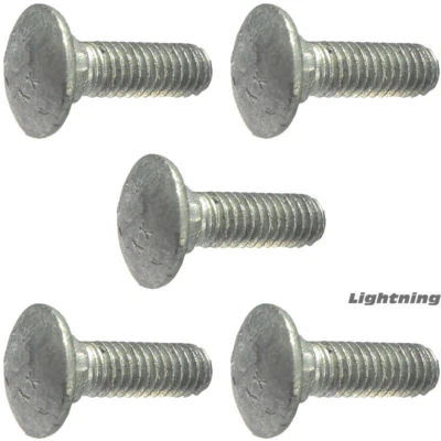 FASTENERE 1/4-20 x 3-1/2" Carriage Bolts and Nuts Hot Dipped Galvanized Quantity 50