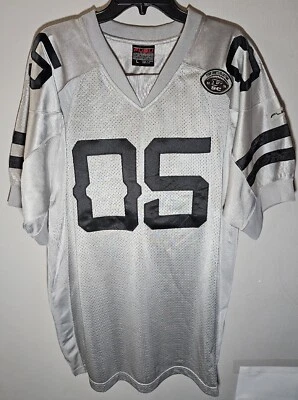 Vintage Y2K FUBU #05 Visitor Sports Collection Football Jersey Gray Black Mens L - Image 1 of 4