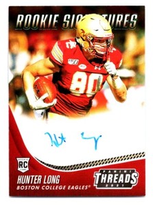 2021 Panini Chronicles Draft Picks Threads Rookie Signatures Hunter Long Rookie