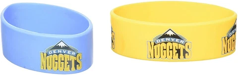 Denver Nuggets NBA 2 Pack Bracelet Wrist Band Bracelets NEW FREE SHIPPING Cover