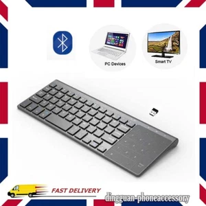 Wireless Mini Bluetooth Keyboard Touchpad For Laptop Tablet Mac Iphone Android - Picture 1 of 14