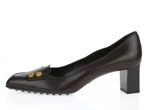 Dunkelbraune Damen-Pumps aus Leder mit Blockabsatz von TODS 226408 Größe 38 - Bild 1 von 6