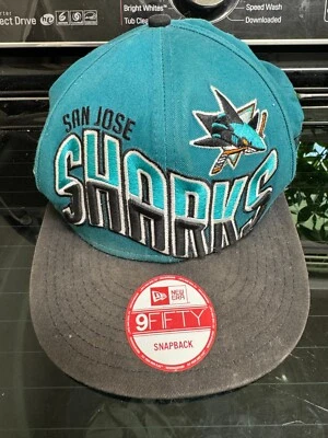 San Jose Sharks NHL New Era 9Fifty Snapback Cap hat One Size - Image 1 of 3