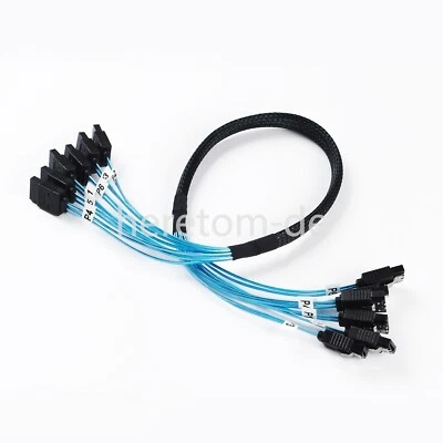 0.5/1M Mini-SAS Cables SATA III 6Gbps For Server 6xSATA 7Pin to 6xSATA Cable - Image 1 of 4