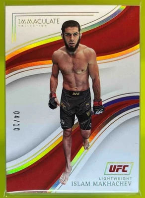 2023 Panini Immaculate Collection UFC Islam Makhachev Gold /10 #57 - Image 1 of 4