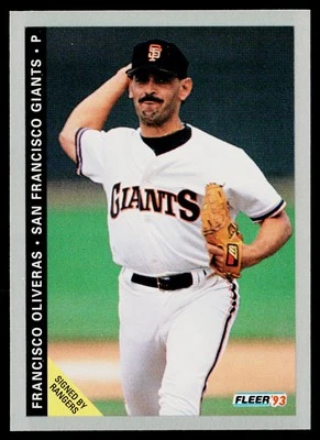 1993 Fleer #534 Francisco Oliveras Texas Rangers - Image 1 of 2