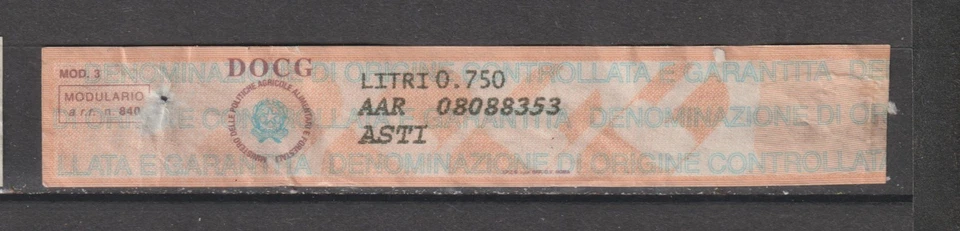 Italy Cinderellas Revenue Cinderella Stamp Fiscal Facette Liquori Spiriti DOCG 2 - Image 1 of 1