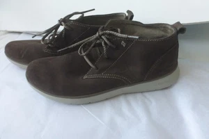 Eddie Bauer Ankle Boots Sz 9.5 Brown Suede Atlas Cloudline Chukka Lace Up Shoes - Picture 1 of 5