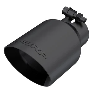 MBRP T5123BLK Acero Inoxidable Negro Ángulo Redondo 2.5 pulgadas Punta de Escape Universal - Imagen 1 de 3