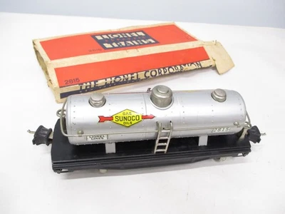 Lionel Train 2815 Sunoco Tank Car Silver, Nickel Trim Prewar O gauge X6868 - Image 1 of 4