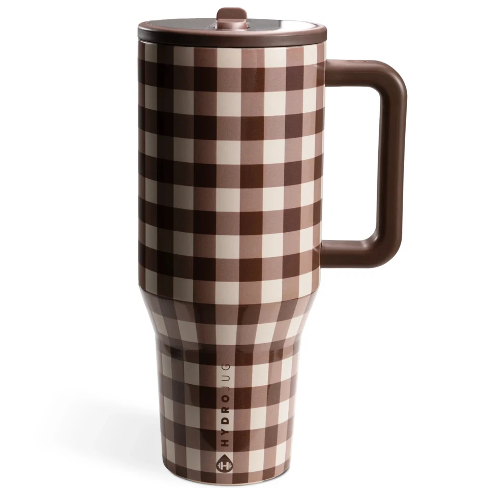 Hydrojug ACTA Collab Coconut Gingham Traveler 40oz Limited Tumbler New PRESALE - Image 1 of 1