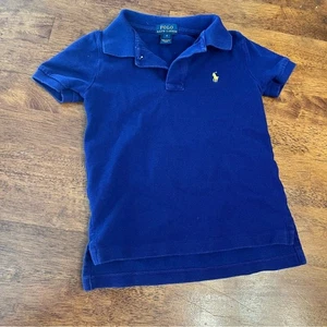 Boys Polo Ralph Lauren blue 100% cotton polo size 4 - Picture 1 of 5