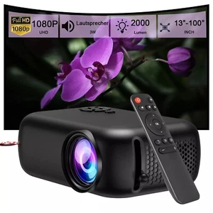 HD 1080P Beamer LED Mini Heimkino Projektor Taschenkino TV Spiel Multimedia HDMI - Bild 1 von 13