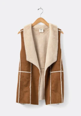 Chaleco Matilda Jane Good Hart GH Greenville imitación gamuza cortina frontal XXL 2X grande Foto 1 de 3