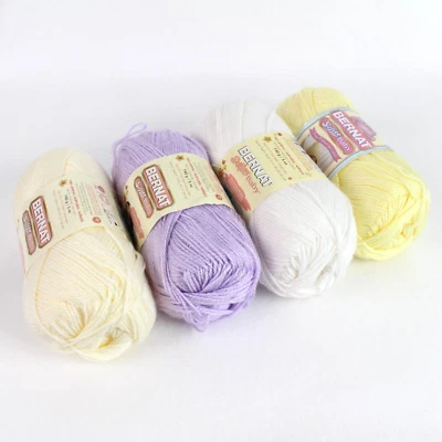 Bernat Softee Baby Sport Lot of 4 Lilac/Antique White/Lemon/White 3 Ply 5oz - Image 1 of 4