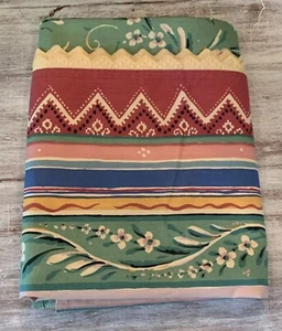 Collier Campbell Gypsy Dance FULLFlat And Fitted Sheet Vtg Green Floral EUC - Picture 1 of 5