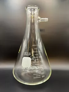Fiaschetta filtro vuoto pesante graduato Six Corning PYREX VETRO 1000 ml braccio laterale 5340 - Foto 1 di 5