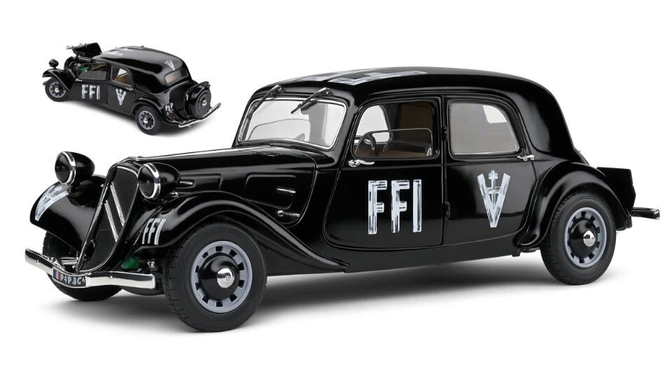 Solido CITROEN TRACTION 7 FFI 1944 BLACK 1:18 - Immagine 1 di 1