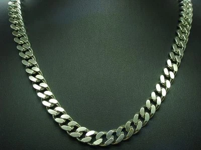 925 Argento Sterling Collana Maglia Grumetta / Vero Argento/57,0cm/111,8g - Immagine 1 di 3