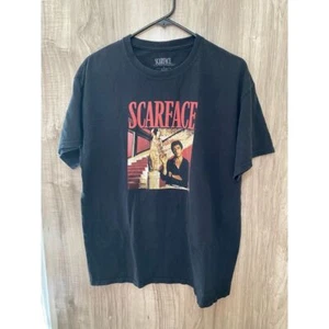 Scarface W/ Golden Statue Mens Graphic Short Sleeve T-Shirt Size L - Preowned - Picture 1 of 5