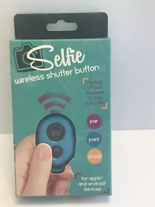 PULSANTE OTTURATORE WIRELESS BLU/SELFIE PER DISPOSITIVI APPLE E ANDROID-FOTO/VIDEO-NUOVO - Foto 1 di 10