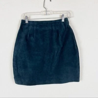 Винтажная черная кожаная мини-юбка Via Max - Изображение 1 из 4