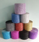 1 mtr diamante mesh bling ribbon band 2 to 24 rows wide choose from 11 colours