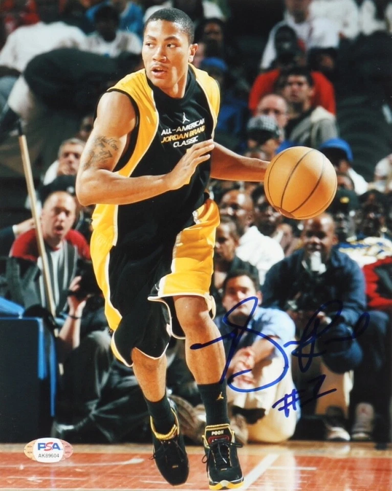 Derrick Rose Signed All American Classic Chicago Bulls MVP  8x10 Photo PSA A1 - Image 1 of 1
